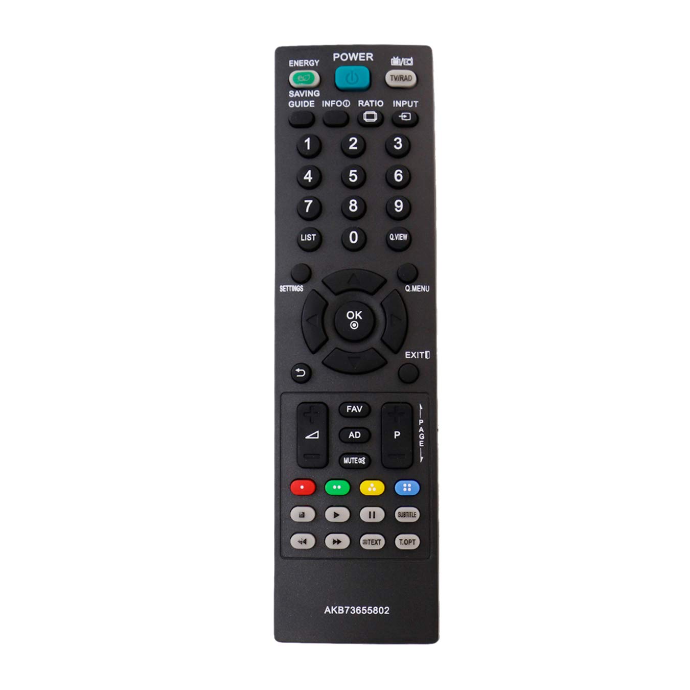VINABTY AKB73655802 Replacement Remote Control Fit for LG TV 32CS460 32LS3400 32LS5600 32LS3450 32LS3500 32LT360C 37LS5600 22LS3500 22LT360C 37LT360C 19LS3500 26CS460 26LS3500 26LT360C 42CS460