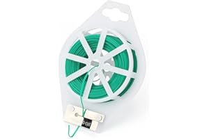 KINGLAKE GARDEN Twist Ties,328 FT Plant Ties Green Garden Plant Ties with Trimmer,Rust Free for Gardening and Office Organization