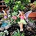 PRETMANNS Fairy Garden Pond Accessories - Miniature Fairies Set – 3 Fairy Figurines & Sign with a Beautiful Large Crafted Lily Pond (8.3