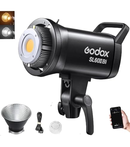 Amazon.com : Godox SL60IIBi Bi-Color LED Video Light, 75W 2800K