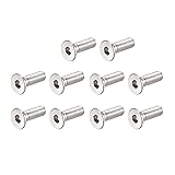 uxcell M3 x 10mm Metric Hex Socket Countersunk Flat