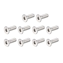 uxcell M3 x 10mm Metric Hex Socket Countersunk Flat