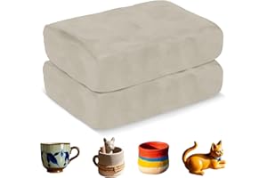 ZEHIQ Premium Air Dry Clay-2.2 lbs Natural White Pottery Clay for Wheel Throwing, Hand Building, Sculpting Molding | No Baking Required, Self-Hardening | Beginner & Professional Artist Supplies(White)