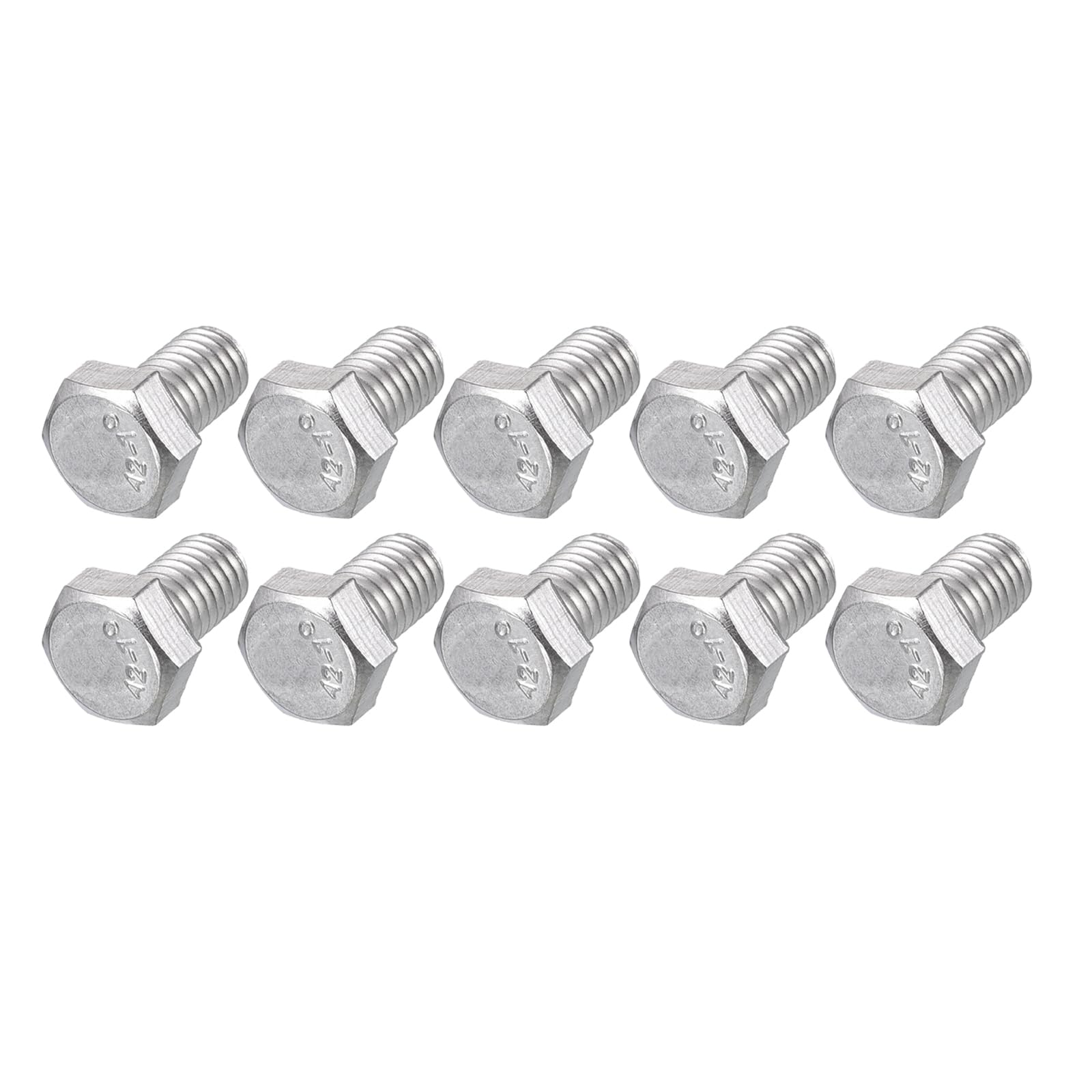 METALLIXITY Hex Bolts (M5-0.8x8mm) 30Pcs, 304 Stainless Steel Coarse Fully Threaded Hex Head Screw Bolt Machine Screws - for Furniture Repair, Silver