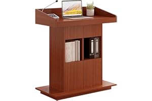 Vyntyra Classic Lectern Podium Stand,Pulpit with Wooden Heavy Base, Podium for Lecture,Lectern Podium Stand with Storage Plat