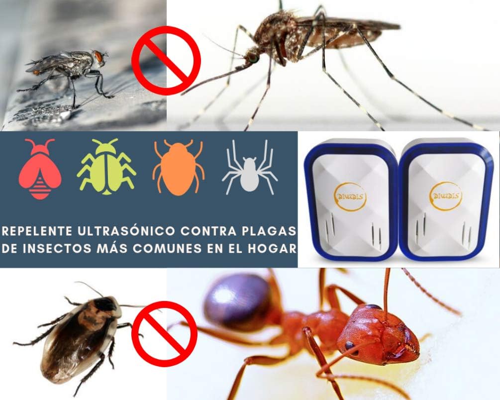 DIVADIS Repelente Ultrasónico Control de Plagas Roedores e ...