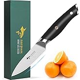 MAD SHARK 3.5 inch Paring Knife, Small Kitchen Knives Ergonomic Handle, Ultra Sharp Fruit Knife for Fruits,Vegetables, Forged Synergy by German Stainless Steel