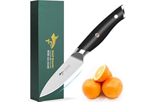 MAD SHARK 3.5 inch Paring Knife, Small Kitchen Knives Ergonomic Handle, Ultra Sharp Fruit Knife for Fruits,Vegetables, Forged