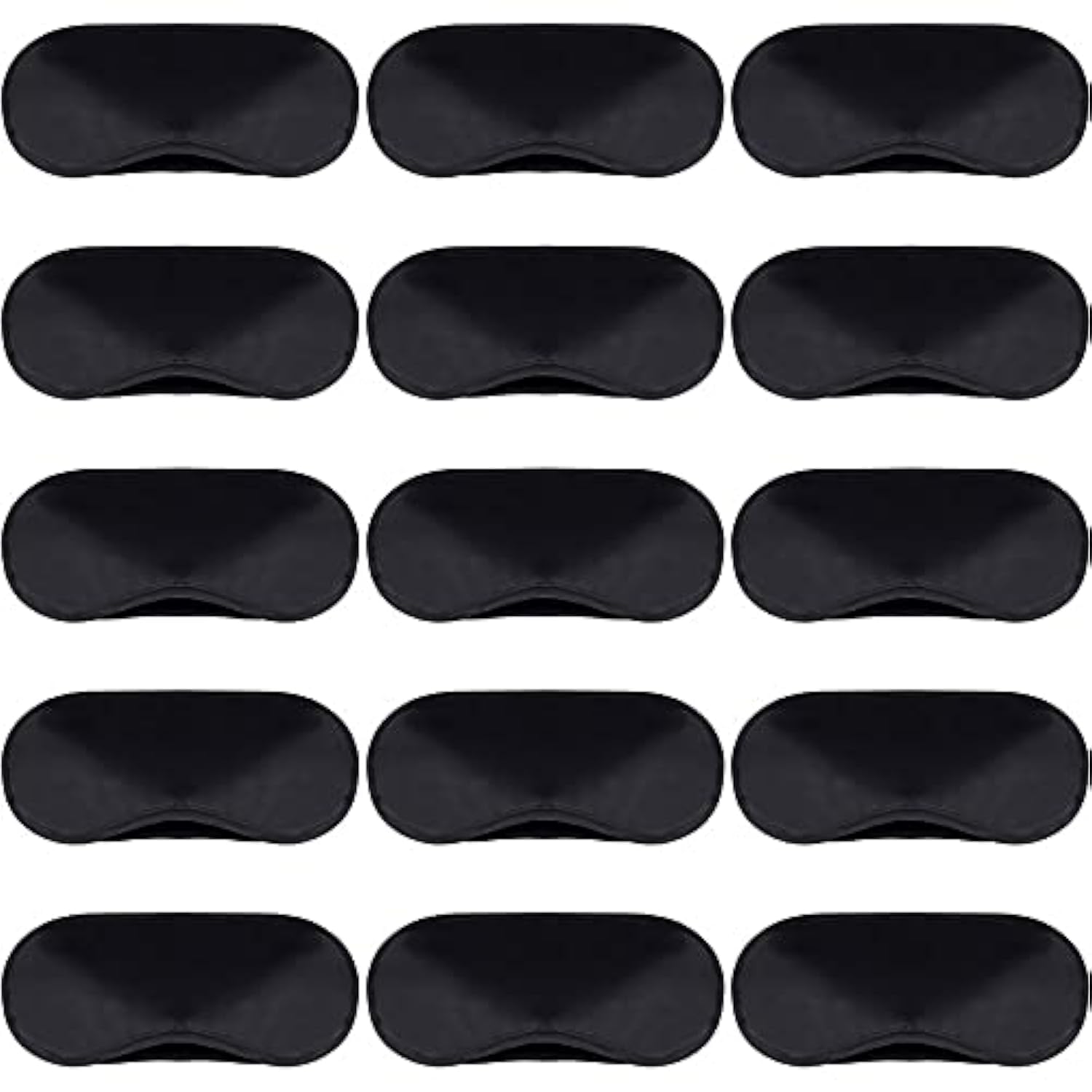 50 Pieces Eye Cover Sleep Mask Blindfold Eye Mask Blindfold Sleeping Masks for Games Party Travel with Nose Pad and Adjustable Strap (Black)