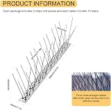 OFFO Bird Spikes with Stainless Steel Base 1.3m Coverage Pigeon Deterrent view 4