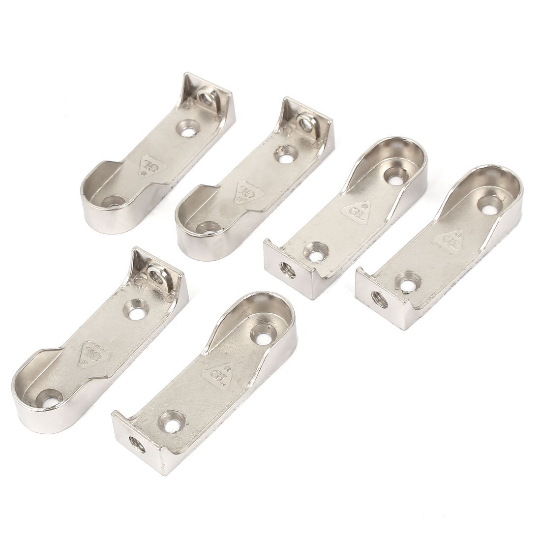 Sourcingmap Wardrobe Alloy Closet Rod Flange Holder Support Bracket 16mm Dia 6pcs