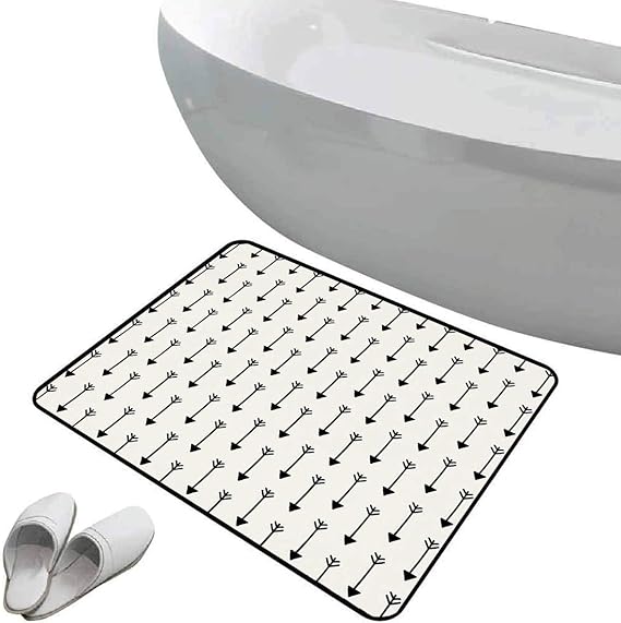 Alfombra de baño antideslizante de felpudo Decoración de flecha