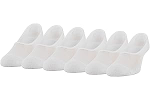 Peds Womens Zoned Cushion Mid Cut No Show Socks, 6-Pairs