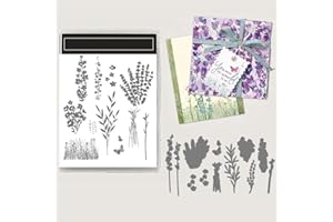 FUNLUCK 2023-2024 Stamp and Dies Set for Card Making, Stamps Arts Supplies Metal Cutting Dies for DIY Scrapbooking,Adult DIY Craft Scrapbooking Arts Crafts for Christmas,Holiday (5225)