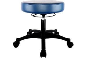 TAKE UR SEAT 17" Table Height Adjustable Round Seat Stool Heavy Duty Ship and Built Within 24 Hours, Spa, Medical, Lab, Cleanroom, Blue (Nylon)