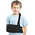 Arm Sling for Kids, Medical Teens Arm Sling with Waist Strap, Padded Teenager Arm Support Sling Shoulder Immobilizer for Broken Elbow, Wrist, Arm, Shoulder Injury, Rotator Cuff, Left or Right Arm