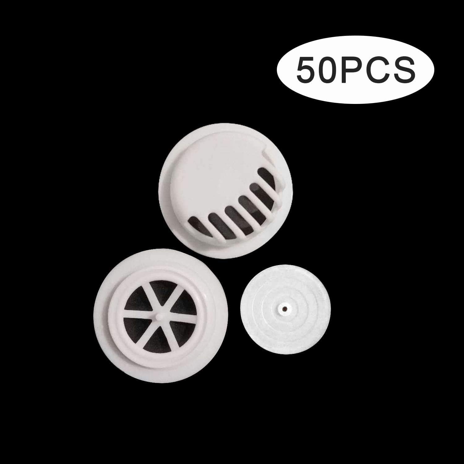 50 PACK Anti Dust Face Mouth Face Protection Filter Air Breathing DIY Mask Cover Valves Accessories for Kids Adult Outdoor Fast Delivery- White