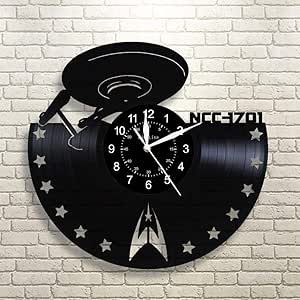 CHANGWW Regalo de Estrella Disco de Vinilo Reloj de Pared 3D 12 (30 cm