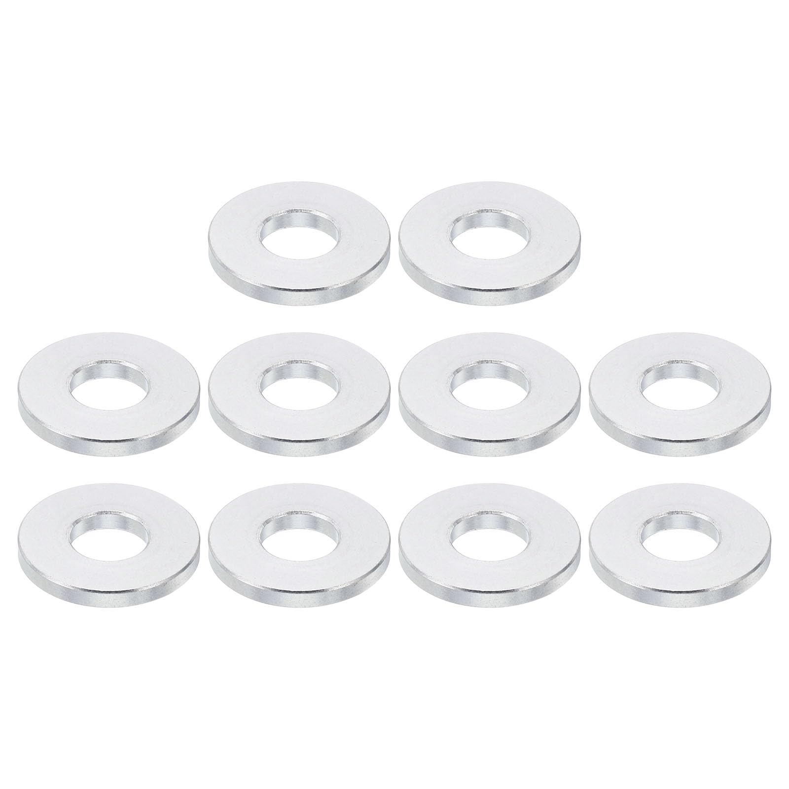 PATIKIL M8 Aluminum Spacers, 10 Pcs Metal Spacer Aluminum 8.5mm ID x 20mm OD x 2.5mm L Aluminum Spacer Screw Standoff Round for 5/16" or M8 Screw Bolts