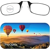ThinOptics Premium Armless Readers + Phone-Attachable Glasses Case - Scenic | Anti-scratch armless reading glasses with a slim phone-attaching case. Premium readers in colorful printed designs.