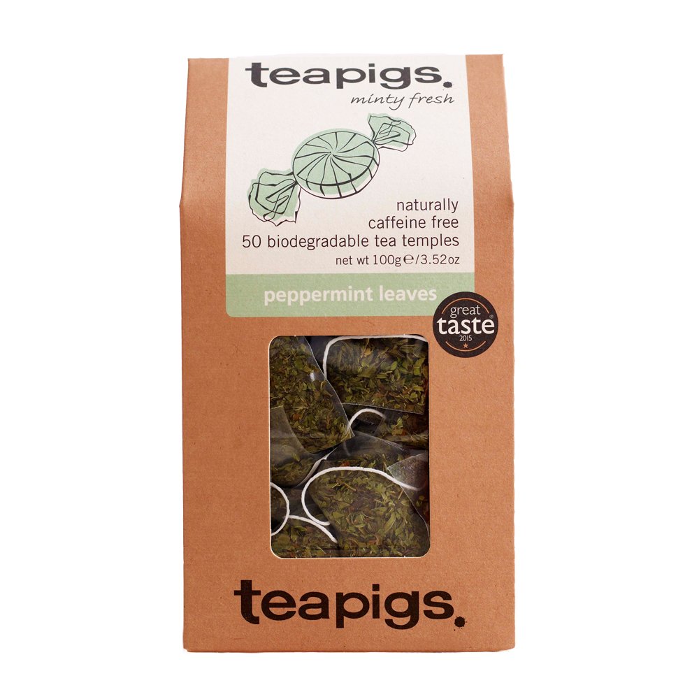 Teapigs Peppermint Herbal Tea Bags Made With Whole Leaves (1 Pack of 50