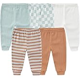 Unisex Baby 5-Pack Long Pants Boys Girls Toddler Cotton Shorts Gift Set