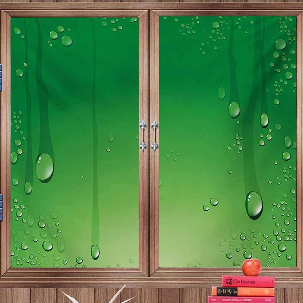 Window Decals Window Stickers Green,Abstract Art Style
