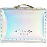 Eilova Orityle Fashion Women Trifold Wallet Shiny Holographic Ladies Girls Purese Clutch Coin Pocket Card Holder Organizer