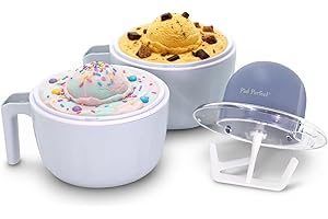 Americana by Elite Pint Perfect™ EIM1205DB Ice Cream Maker, 2 x 1 Pint Capacity Dual Freezing Bowls, Frozen Yogurt, Sorbet, G