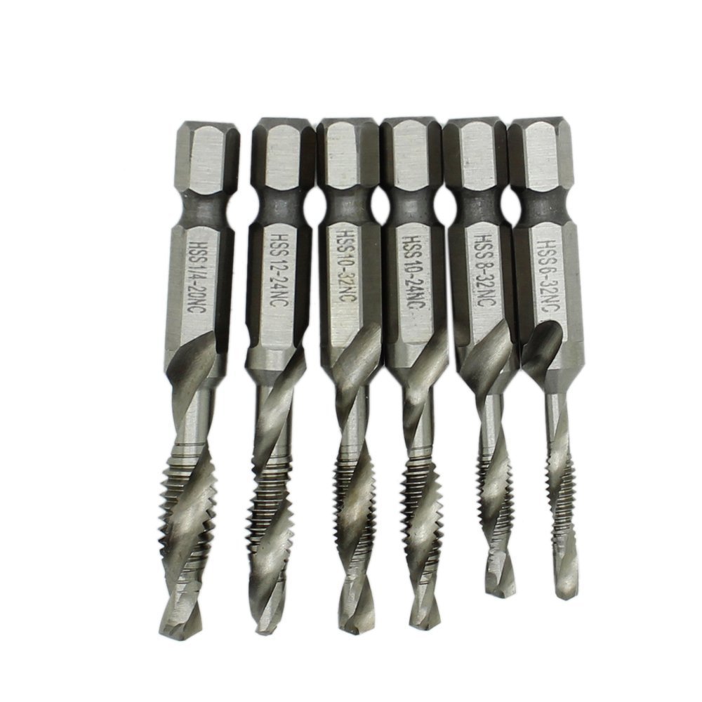 Preamer 6pc Hss Metric Combination Drill Tap Bit Deburr Set M3M10