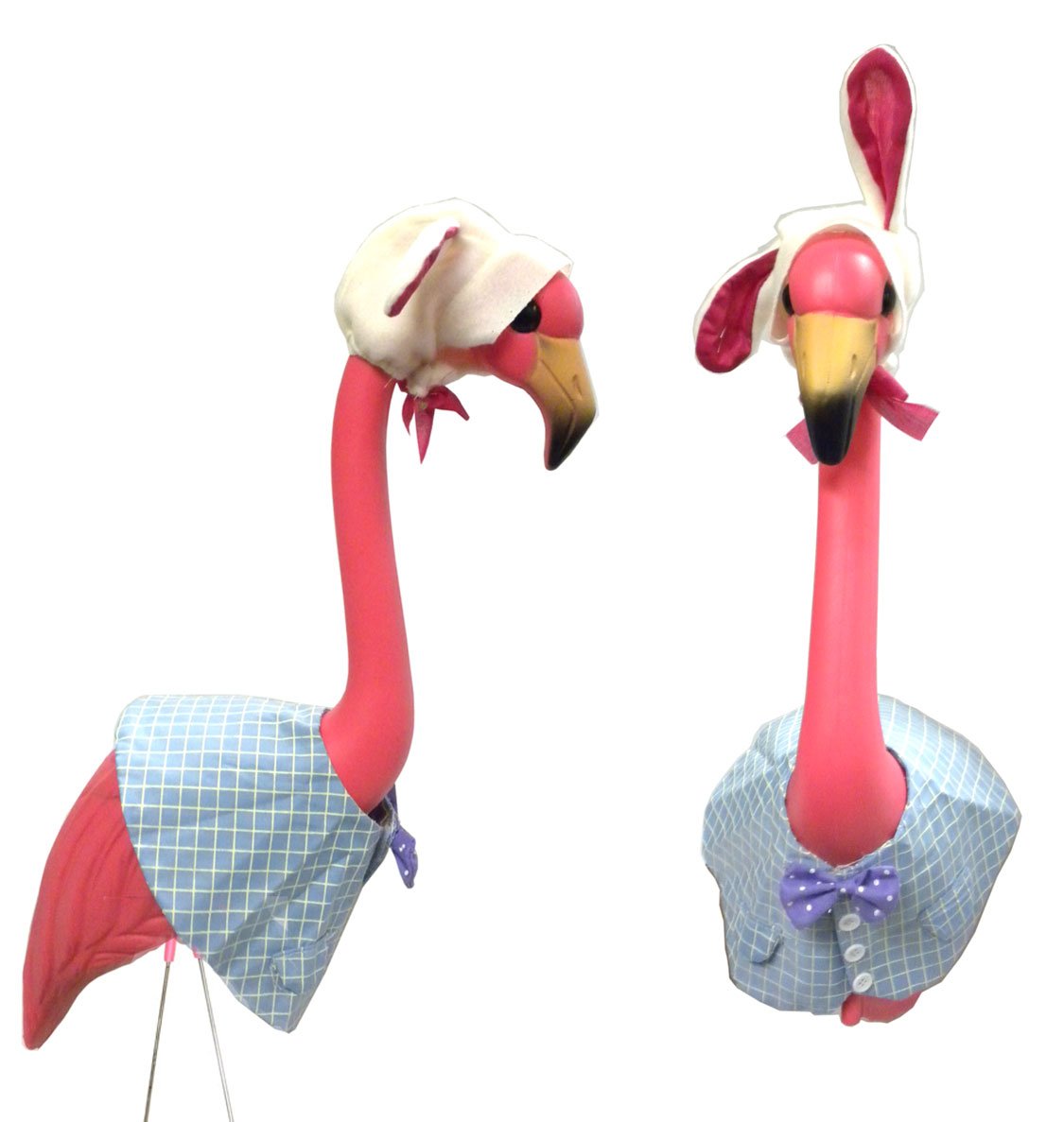 Knight Large Pink Flamingo Lawn Ornament with 4 Seasonal Outfits