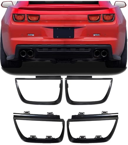Black Tail Light Bezel Cover For Chevy Camaro 2010-2013 – Replacement Trim – Fits GM Part # 92199773, 92199774, 92212647, 92212648
