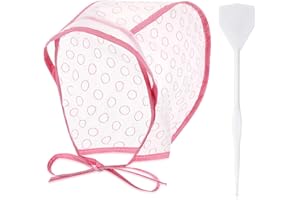 FineCheer Hair Highlighting Cap Frosting Caps Kit Highlight Cap with Plastic Hooks for Hair Coloring Salon Dyeing Hairdressing Tool Kit Supplies(Pink)
