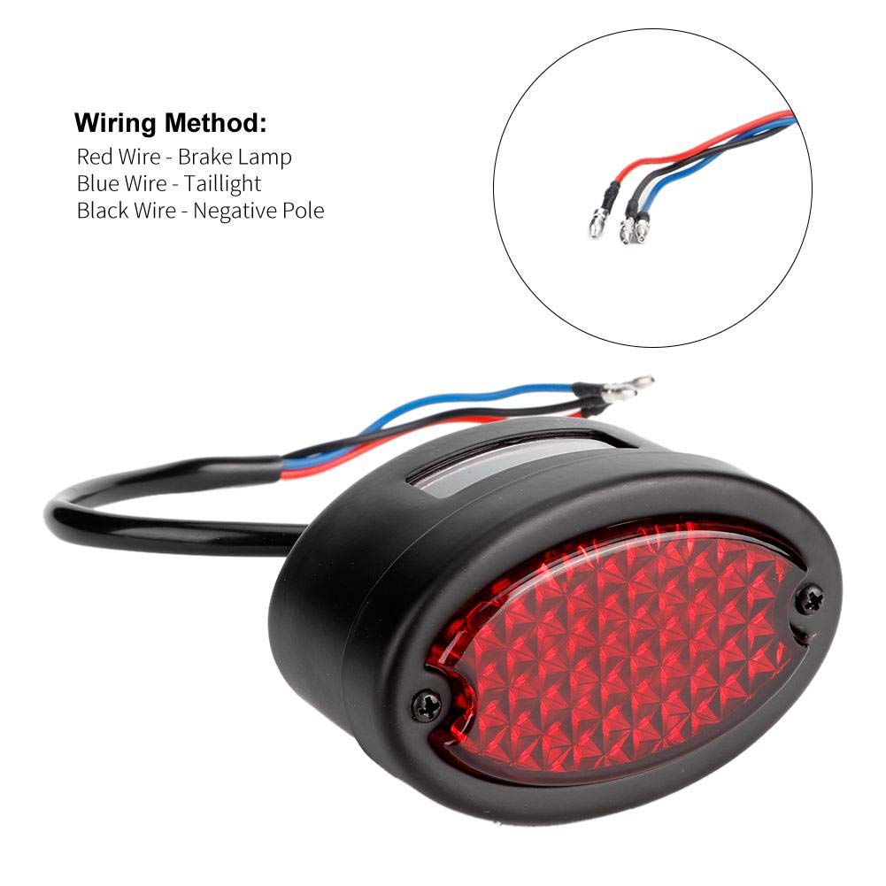 Fanale Posteriore A LED Per Moto Yctze - Universale Per Parafango Moto Cross - 12 LED - Colore Argento