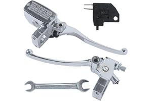 Stylemafia Universal Motorcycle 1" 25mm Brake Clutch Master Cylinder Lever Compatible with Honda Kawasaki Suzuki Yamaha（Silver）