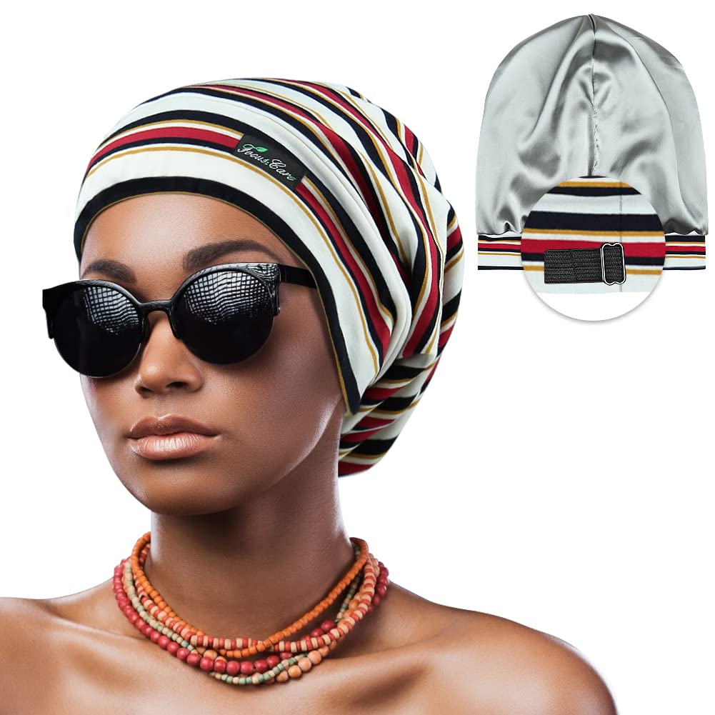 Hair Cap,Adjustable Silk Satin Lined Sleep in Gifts for Women — image 1