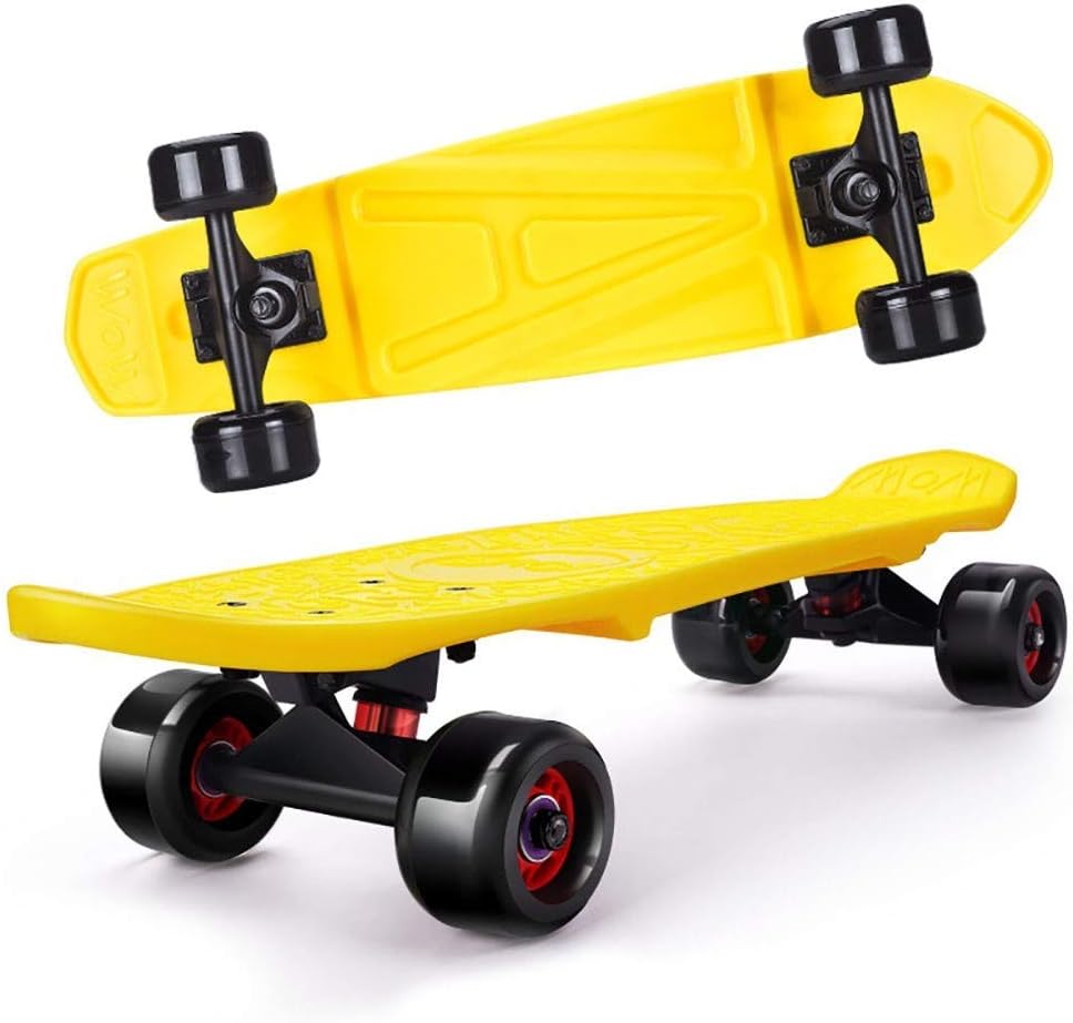 GAOJIN Complete Mini Cruiser Penny Skateboard,Mini Complete Beginners Deck Double Trick Kick Skateboard Wear-resistant Wheel With ABEC-11 Bearing For Beginners And Professionals