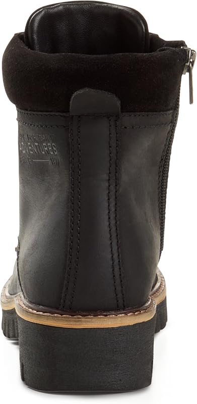 Damen Schnürstiefel mit Profilsohle Schwarz, womenswear-38