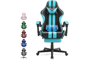 Ferghana Miami Blue Gaming Chair, Gamer Chair, PC Gaming Chair, Ergonomic Gaming Chair, Computer Gaming Chair with for Adults Teens