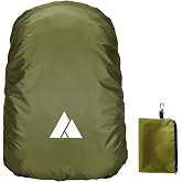 sheelokhwui Waterproof Backpack Rain Cover (15-90L), Heavy-Duty Nylon Pack Cover with Upgraded Double Adjustable Closure System and a Carry Pouch for Hiking, Cycling. Durable and Lightweight.