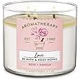 Bath & Body Works 3-Wick Aromatherapy Candle in LOVE — ROSE & VANILLA