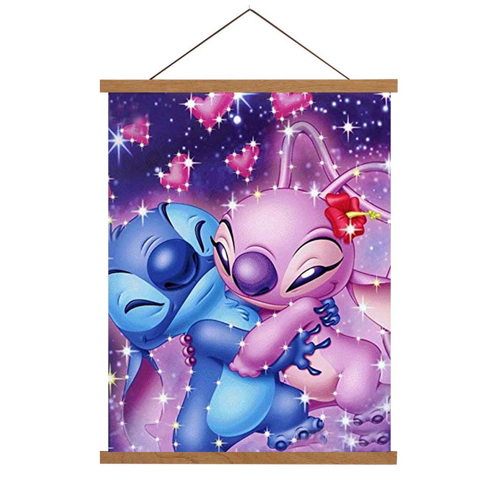 5D DIY Full Drill Diamond Painting Kit, Rhinestone Painting Kits for Adults and Children Embroidery Arts Craft Home Decor Cartoon Anime Series14 x 18 inch (Embrace, 35x45cm)