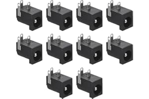 M METERXITY 10-Pack 3 Pin DC-005 Power Jack 5.5 x 2.5mm PCB Mount Female Nickel Plating Process for Media Player/Laptop Socke