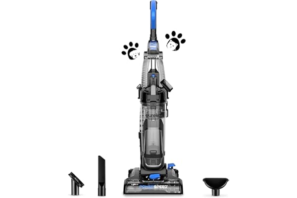Eureka PowerSpeed Bagless Upright Vacuum Cleaner, Pet Turbo, Black