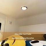 Dream Lighting 12V LED Ceiling Lights 4 Pack Dimmable Warm White 3000K Chrome view 4