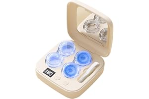 Electric Contact Lens Cleaner Machine, Portable Lens Cleaning Device, 6x4 Inches Washer with Type-C Charger, Premium Soft Cle