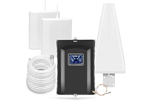 BAMWIRZ Cell Phone Booster for Home,Up to 6500 sq ft,Cell Phone Signal Booster for Band 66/25/2/4/5/12/13/17,Boost 5G 4G Data for All U.S. Carriers FCC Approved
