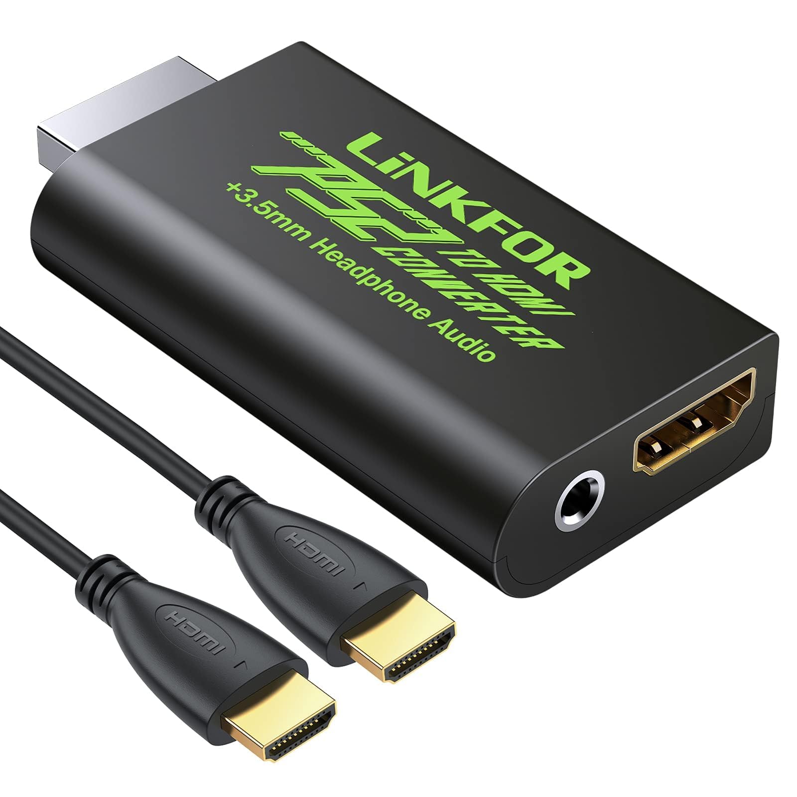 Photo 1 of LiNKFOR PS2 to HDMI Converter for Sony PlayStation 2 to HDMI Adapter with 3.5mm Headphone Audio Jack for HDTV Monitor (PS2 to HDMI Converter with 3ft HDMI Cable)