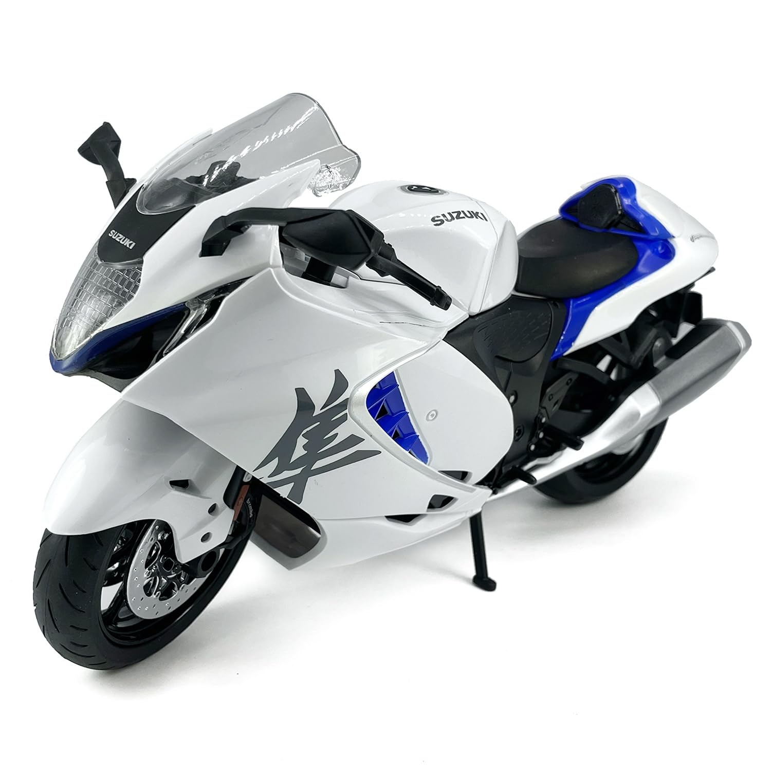 Photo 1 of 1:9 Scale for Suzuki Hayabusa Motorcycle Model Toy, Plastic and Metal Diecast Toy Motorcycle Bike, Light Effect, Mens Collection, Toys for Boys Kids Gifts, Cake Topper Home Office Decor, White