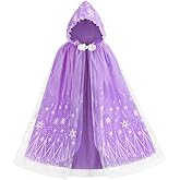 Hulaha Girls Elsa Cape Kids Play Cloak Costume Girls Queen Princess Cape
